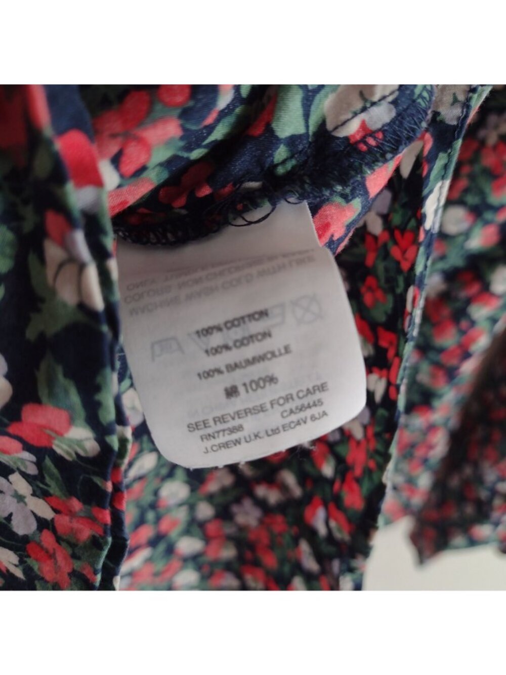 J Crew Liberty Sarah Shirt 8 Ditsy Floral Slim Perfect Blouse for Business - Picture 9 of 10